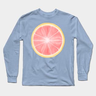 Grapefruit Citrus Circle Slice Long Sleeve T-Shirt